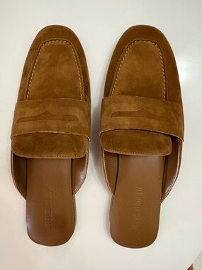 Steve Madden Brown Suede Penny Mules